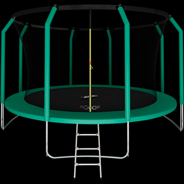Батут премиум ARLAND 14FT с внутренней страховочной сеткой и лестницей