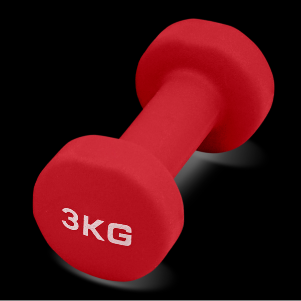 Гантель для аэробики неопреновая PRCTZ NEOPRENE DUMBBELL, 3 кг.