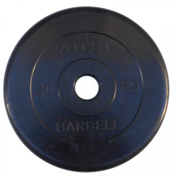 Диск обрезиненный BARBELL ATLET 25 кг / диаметр 51 мм