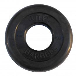 Диск обрезиненный BARBELL ATLET 1.25 кг / диаметр 51 мм