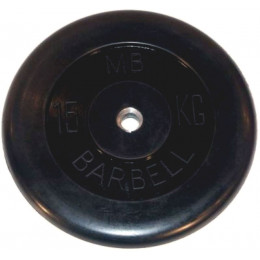 Диск обрезиненный BARBELL MB (металлическая втулка) 15 кг / диаметр 26 мм