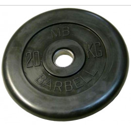 Диск обрезиненный BARBELL MB (металлическая втулка) 20 кг / диаметр 26 мм