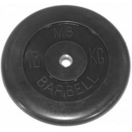 Диск обрезиненный BARBELL MB (металлическая втулка) 15 кг / диаметр 31 мм