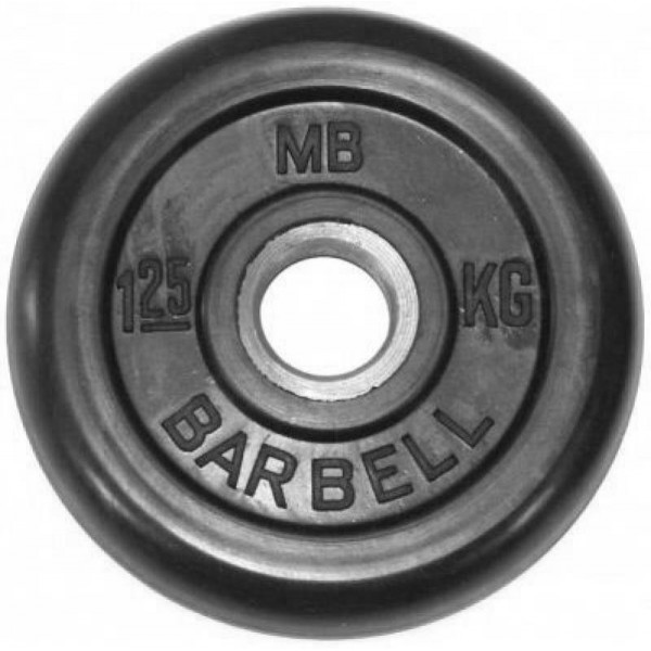 Диск обрезиненный BARBELL MB (металлическая втулка) 1.25 кг / диаметр 31 мм