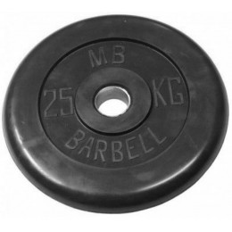 Диск обрезиненный BARBELL MB (металлическая втулка) 25 кг / диаметр 51 мм