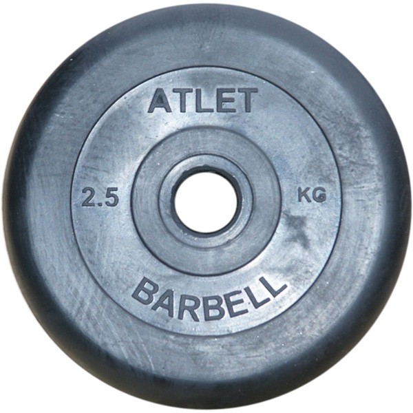 Диск обрезиненный BARBELL ATLET 2,5 кг / диаметр 31 мм