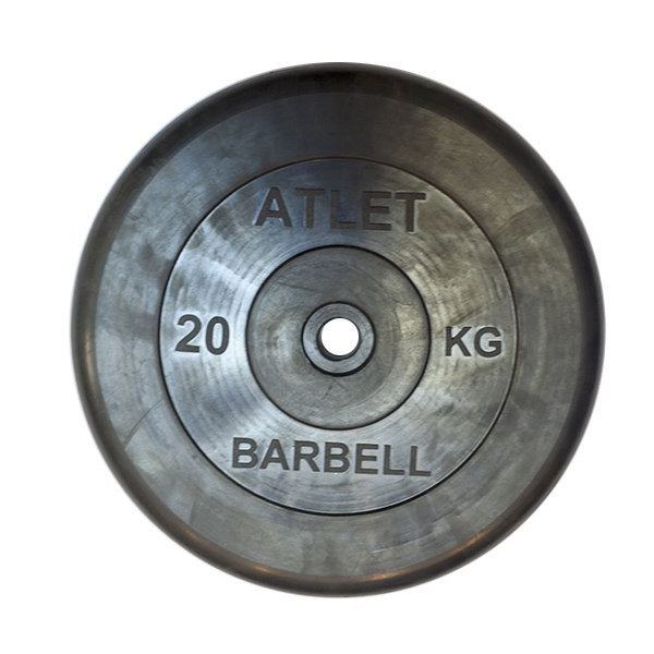 Диск обрезиненный BARBELL ATLET 20 кг / диаметр 31 мм