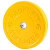 Диск для штанги каучуковый, цветной D51 мм PROFI-FIT 15 кг