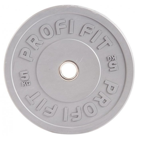 Диск для штанги каучуковый, цветной D51 мм PROFI-FIT  5 кг