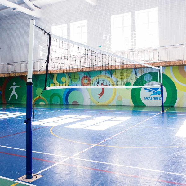 Волейбольные стойки телескопические со стаканами Zavodsporta