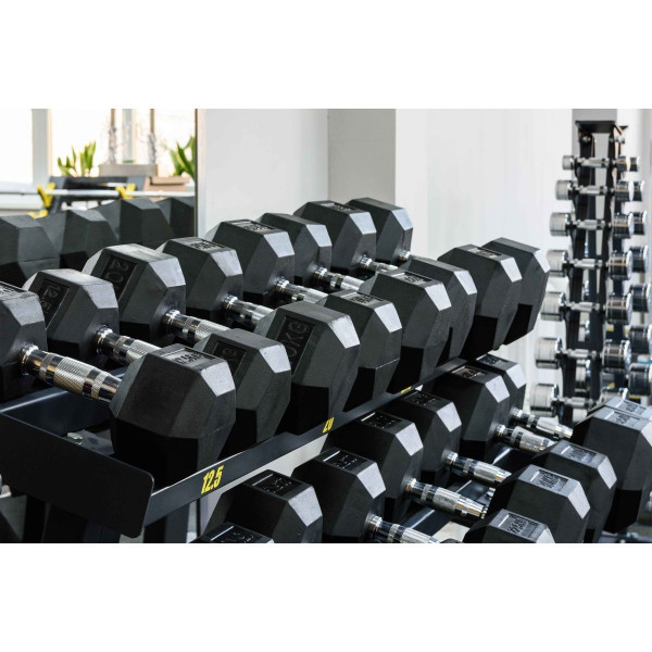 Гантель гексагональная обрезиненная PROFI-FIT  7 кг