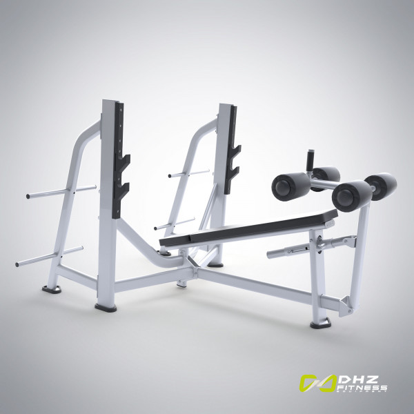 E-7041 Скамья-стойка для жима под углом вниз (Olympic Decline Bench)