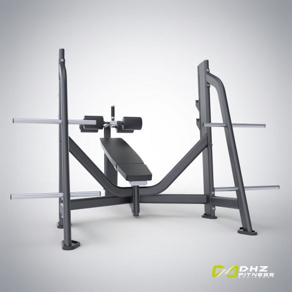 E-7041 Скамья-стойка для жима под углом вниз (Olympic Decline Bench)