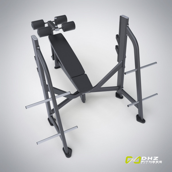 E-7041 Скамья-стойка для жима под углом вниз (Olympic Decline Bench)