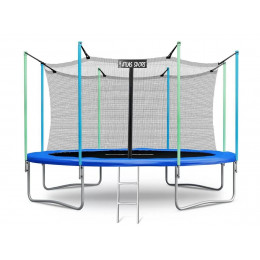 Батут Atlas Sport 374 см (12 ft) с внутренней сеткой и лестницей BLUE