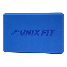 Блок для йоги и фитнеса UNIX Fit (200 г) 23 х 15 х 7 см, 1 шт, голубой