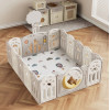 Манеж UNIX Kids DeLuxe Grey, 150 x 180 cм, с баскетбольным кольцом и ковриком, из безопасных материалов