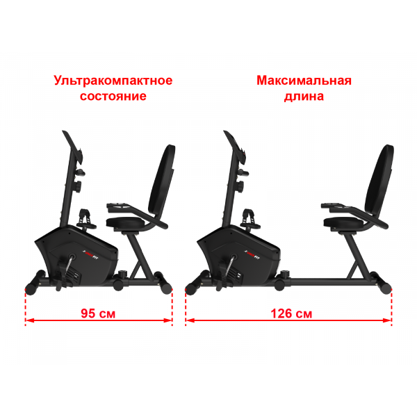 Горизонтальный велотренажер UNIXFIT BR-340 Compact