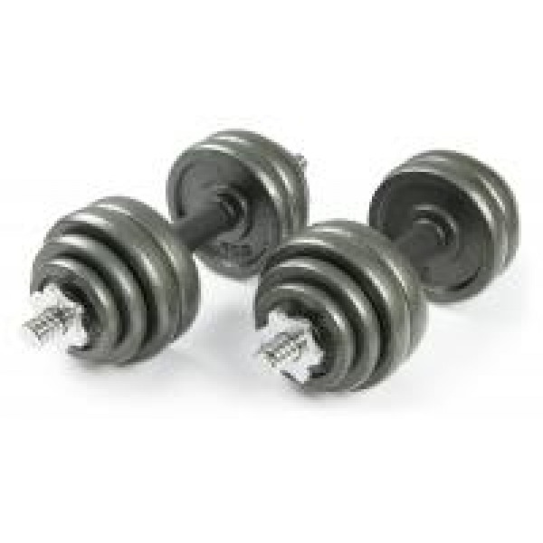 Набор металлических гантелей 2x15 кг Atlas Sport