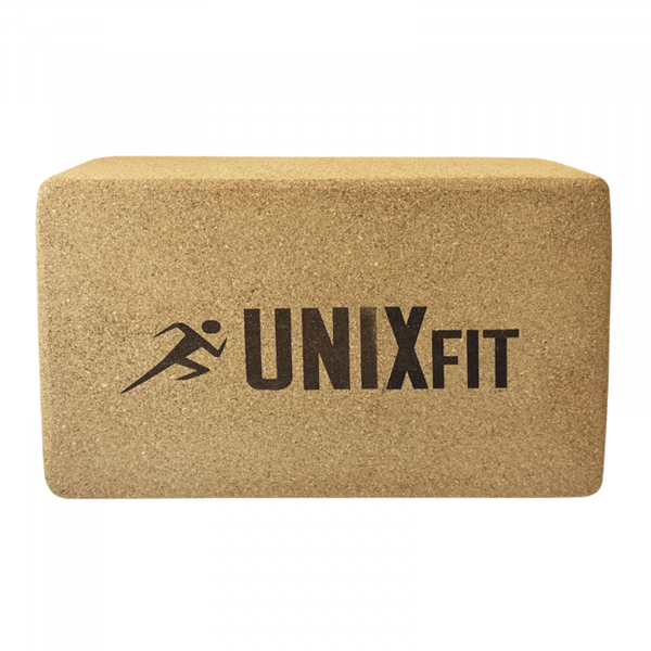 Блок для йоги и фитнеса UNIX Fit пробковый 22.5 х 15 х 7.5 см, 1 шт