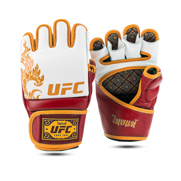 UFC Premium True Thai Перчатки MMA красные/белые - размер S