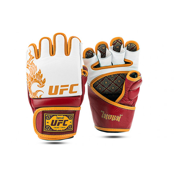 UFC Premium True Thai Перчатки MMA красные/белые - размер S