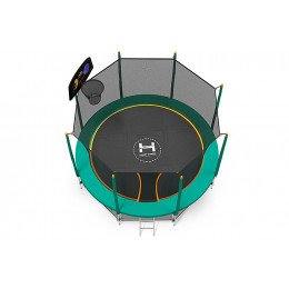 Большой дачный уличный батут Hasttings Classic Game Green (4,6 м) с сеткой