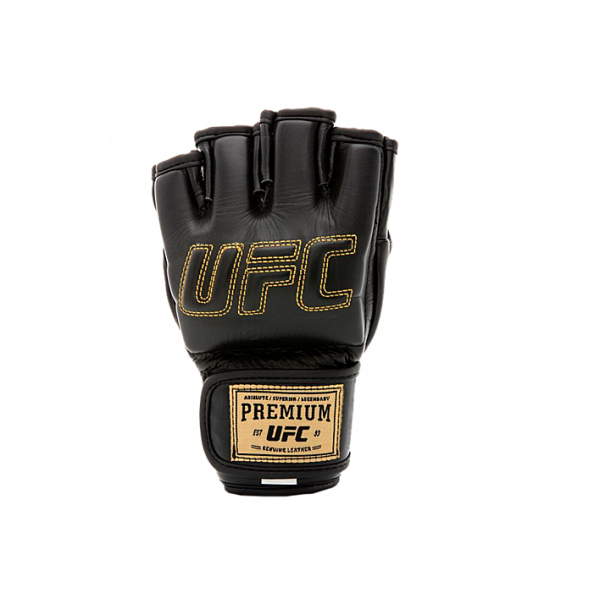 UFC Премиальные MMA тренировочные перчатки 6 унций чёрные S/M