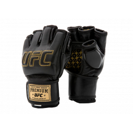 UFC Премиальные MMA тренировочные перчатки 6 унций чёрные L/XL
