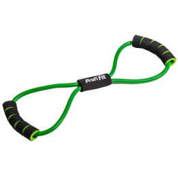 Эспандер трубчатый восьмерка, зеленый, сопротивление среднее 5 кг PROFI-FIT
