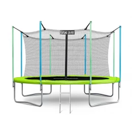 Батут Atlas Sport 374 см (12 ft) с внутренней сеткой и лестницей GREEN