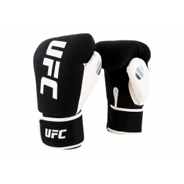 UFC Перчатки для бокса и ММА черные/белые - REG